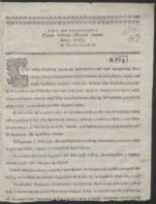 List Do Przyiaciela Gwoli Ustawy Obcych monet Anno 1762. W Warszawie