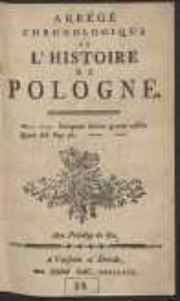 Abrégé Chronologique De L'Histoire De Pologne