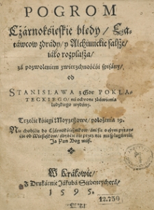 Pogrom czarnoksięskie błędy, latawców zdrady y alchimickie fałsze, jako rozprasza