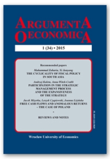 Spis treści [Argumenta Oeconomica, 2015, Nr 1 (34)]