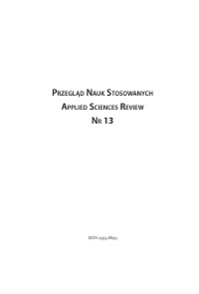 Przegląd Nauk Stosowanych, nr 13, 2016