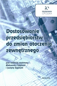 Dostosowanie przedsiębiorstw do zmian otoczenia zewnętrznego