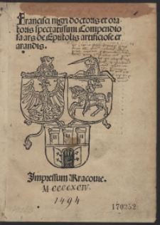 Francisci nigri [...] Compendiosa ars de Epistolis artificiose exarandis