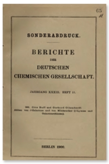 Abbau von d-Galactose und von Milchzucker (d-Lyxose und Galactoarabinose), Berichte der Deutschen Chemischen Gesellschaft, 1900, Jahrgang XXXIII, Heft 11, s. 1798-1810