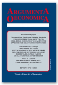 Spis treści [Argumenta Oeconomica, 2006, No 1-2 (18)]