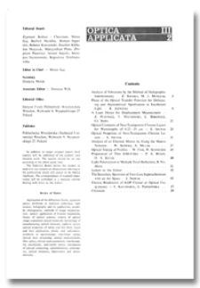 Analysis of Vibrations by the Method of Holographic Interferometry