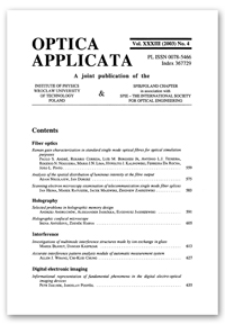 Analysis of the spatial distribution of luminous intensity at the fibre output