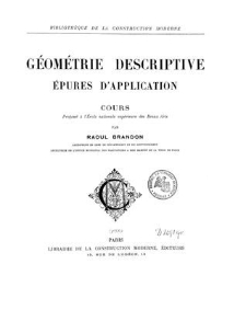 Géométrie descriptive épures d'application