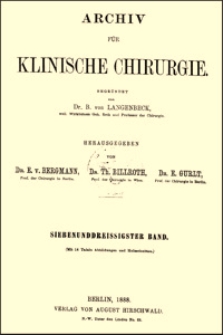 Zur operativen Behandlung des stenosirenden Magengeschw&uuml;res, Archiv f&uuml;r Klinische Chirurgie, 1888, Bd. 37, S. 79-90