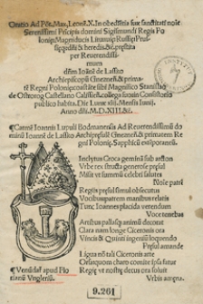 Oratio Ad Po[n]t[ificem] M[aximum] Leone[m] X [...] per [...] Ioa[n]ne[m] de Lassko [...] habita Die Lunae xiii Mensis Iunii Anno d[omi]ni M.D.X.III