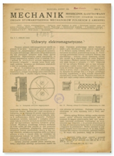 Mechanik : miesięcznik ilustrowany poświęcony sprawom techniki : organ Stowarzyszenia Mechaników Polskich z Ameryki, Rok IV, sierpień 1922, Zeszyt VIII