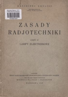 Zasady Radjotechniki. Część 2, Lampy elektronowe