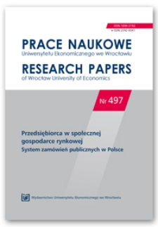 Spis treści [Prace Naukowe Uniwersytetu Ekonomicznego we Wrocławiu = Research Papers of Wrocław University of Economics; 2017; Nr 497]