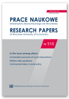 Spis treści [Prace Naukowe Uniwersytetu Ekonomicznego we Wrocławiu = Research Papers of Wrocław University of Economics; 2018; Nr 510]