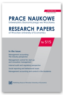 Spis treści [Prace Naukowe Uniwersytetu Ekonomicznego we Wrocławiu = Research Papers of Wrocław University of Economics; 2018; Nr 515]