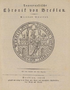 Topographische Chronik von Breslau. Viertes Quartal