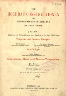 Anlagen zur Vermittelung des Verkehrs in den Gebäuden