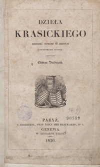 Dzieła Krasickiego : dziesięć tomów w jednym