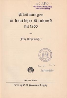 Strömungen in deutscher Baukunst seit 1800