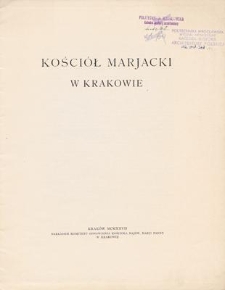 Kości&oacute;ł Marjacki w Krakowie