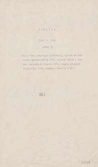 Judaica. Zbiór różnych pism treści publicznej i prywatnej dotyczących Żydów z lat 1669-1833