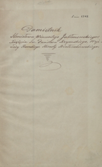 Pamiętnik Stanisława Wincentego Jabłonowskiego xiążęcia św. państwa rzymskiego, wojewody rawskiego, starosty białocerkiewskiego [z lat 1734-1737]