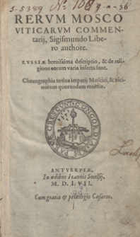 Rerum Moscoviticarum Commentarii [...]