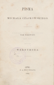 Wernyhora, wieszcz ukraiński : powieść historyczna z roku 1768. - Wyd. 3, przejrz. i popr.