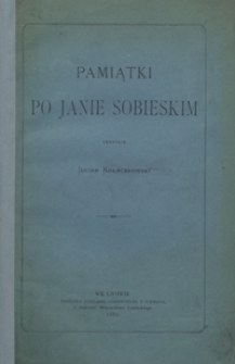 Pamiątki po Janie Sobieskim