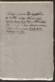 Okruszyny wiadomości z dziedziny sztuki i starożytności naszych