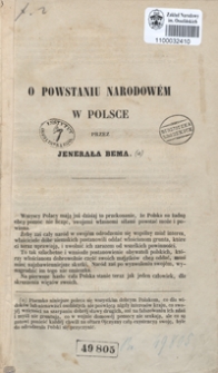 O powstaniu narodowém w Polsce