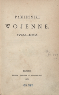 Pamiętniki wojenne: 1792-1812