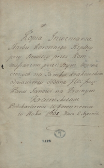 [Akta rewizji Skarbca Koronnego z 1662 roku]