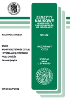 Studia nad wykorzystaniem octanu i wydzielaniem cytrynianu przez drożdże Yarrowia lipolytica