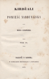 Kirdżali : powieść naddunajska. Tom II