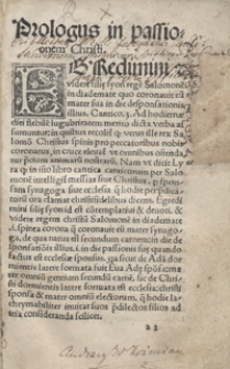 Salutifera domini passionis co[n]templatio ex quattuor eva[n]gelistis ceterisq[ue] ecclesie doctoribus mira diligentia hincinde congesta