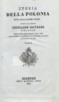 Storia della Polonia fino agli ultimi tempi. Volume I
