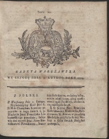 Gazeta Warszawska. R.1774 Nr 10