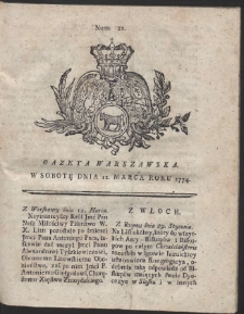 Gazeta Warszawska. R.1774 Nr 21