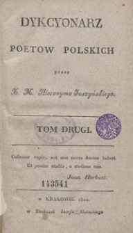 Dykcyonarz poetow polskich. Tom drugi