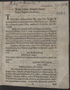 Tuba verum spargens sonum Super sceptra nationum