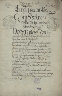 Z Ksiąg Lustratorskich. Zuppij Craccovskie [1569]