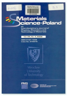 Materials Science-Poland : An Interdisciplinary Journal of Physics, Chemistry and Technology of Materials, Vol. 26, 2008, nr 4