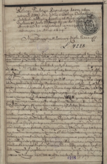 Relacya poselstwa rzymskiego kt&oacute;rą odprawował [...] Jerzy z Osolina Ossoliński, podskarbi nadworny koronny od [...] Władysława IV [...] do Urbana VIII anno 1633 a referował ią na seymie koronnym in anno 1634