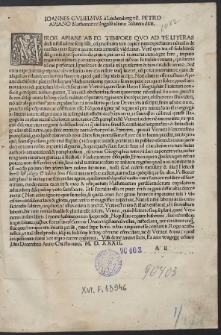 Introductio Geographica Petri Apiani In Doctissimas Verneri Annotationes, co[n]tinens plenum intellectum & iudicium omnis operationis, quae per sinus & chordas in G&eacute;ographia confici potest, adiuncto Radio astronomico cum quadrante nouo Meteoroscopii loco longe utilissimo [...]
