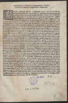 Introductio Geographica Petri Apiani In Doctissimas Verneri Annotationes, co[n]tinens plenum intellectum & iudicium omnis operationis, quae per sinus & chordas in Géographia confici potest, adiuncto Radio astronomico cum quadrante nouo Meteoroscopii loco longe utilissimo [...]