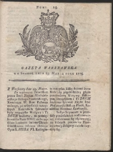 Gazeta Warszawska. R.1775 Nr 25