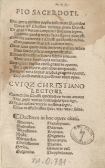 Vivificae Passionis Christi Hystorica explanatio, cum doctissima applicatione ad sacrificium utriusq[ue] testamenti Per [...] Ioannem Leopoliensem [...] congesta et pronunciata