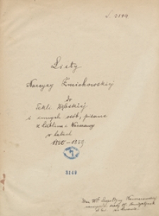 Listy Narcyzy Żmichowskiej do Tekli Dębskiej i innych osób pisane z Lublina i Warszawy w latach 1850-1859 [oraz wyjątki z dziennika T. Dębskiej zawierające odpisy listów N. Żmichowskiej i inne]