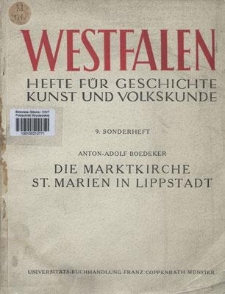 Die Marktkirche St. Marien in Lippstadt : Beiträge zur Entwicklungsgeschichte der westfälischen Baukunst im Mittelalter